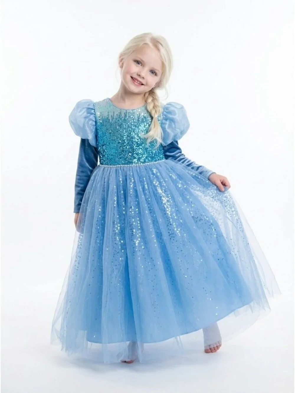 Girls Elsa Inspired Princess Dress Costume (Size 5)